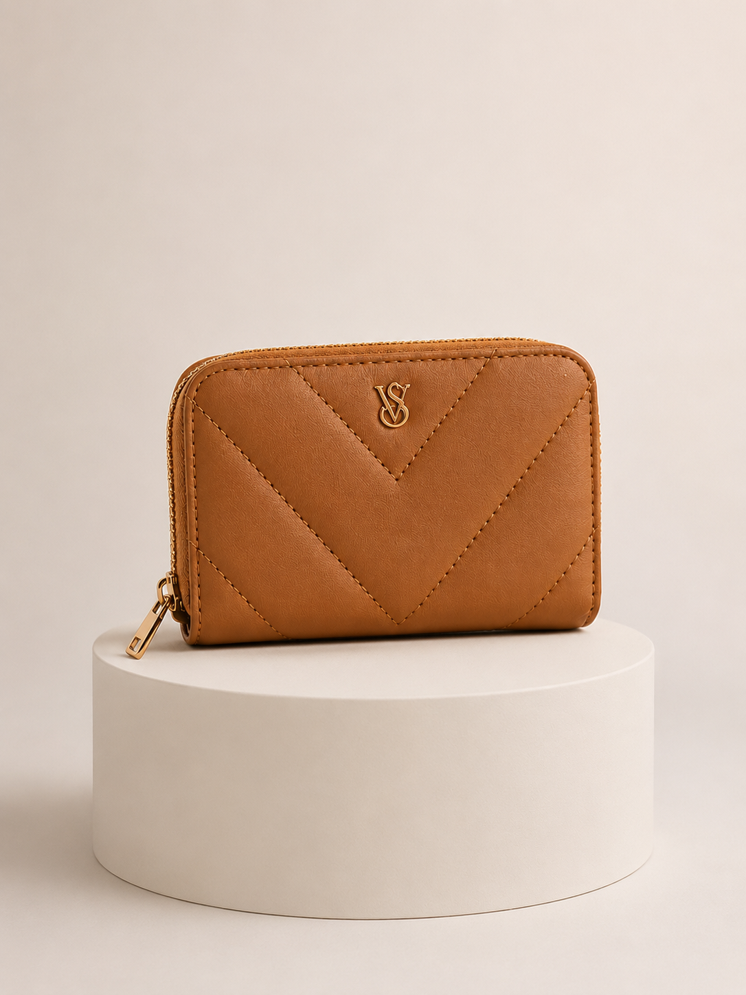 Billetera Victoria’s Secret Acolchada Color Camel